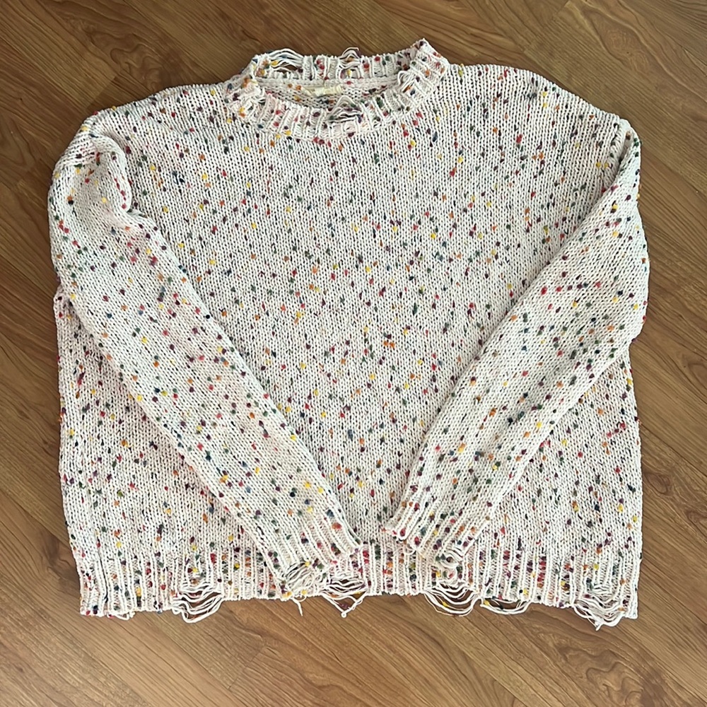Mock Kneck Multicolored Sweater